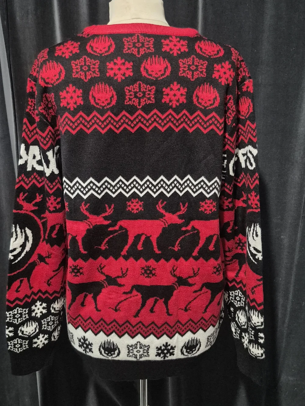 Offspring Men's Red & Black Fair Isle Sweater